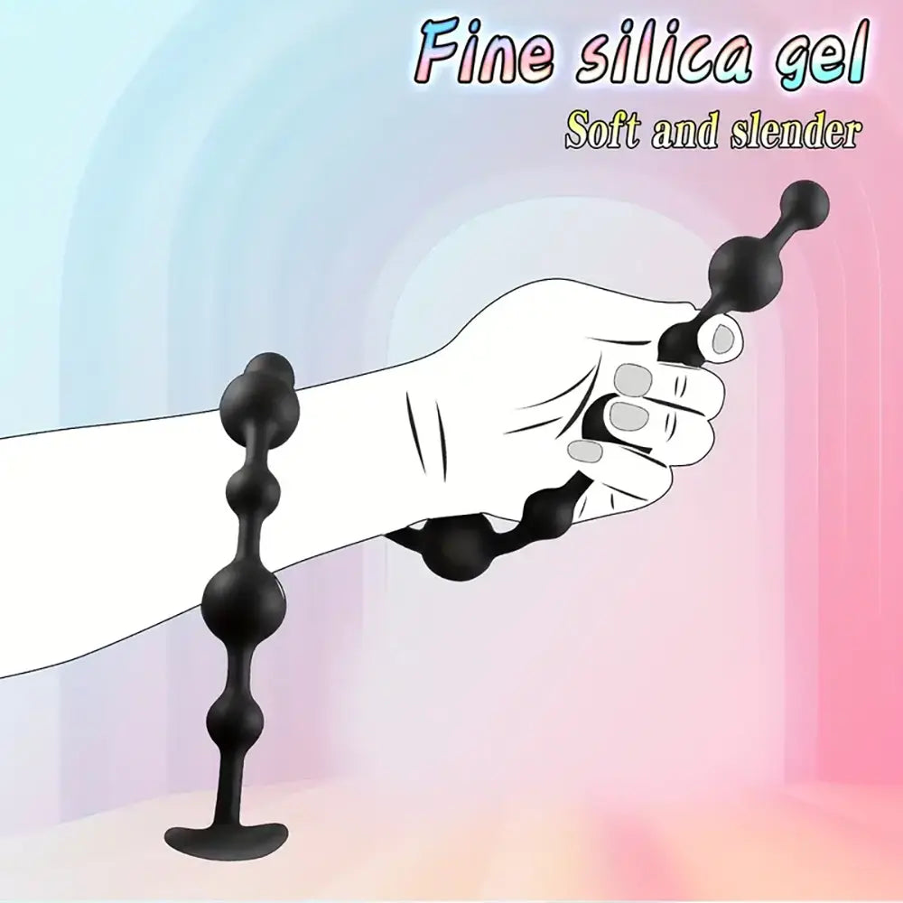 22.44in Silicone Beads Butt Plug Anal Bead Anal Sex Toy For Female