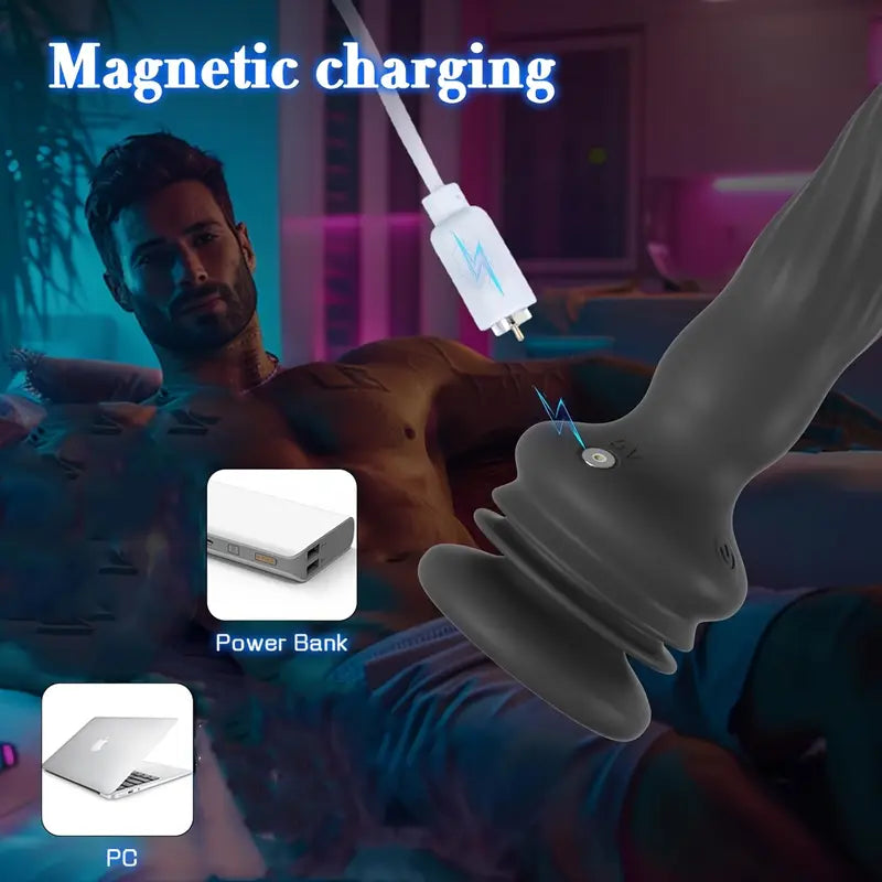 Ultimate Pleasure Anal Vibrator 7 Vibration Modes Rotating & Wriggling Beads