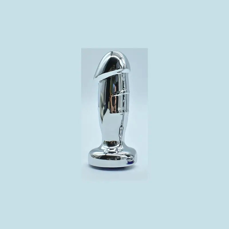 Realistic Golden-colored Metal Anal Plug Suitable For Both Men Women
