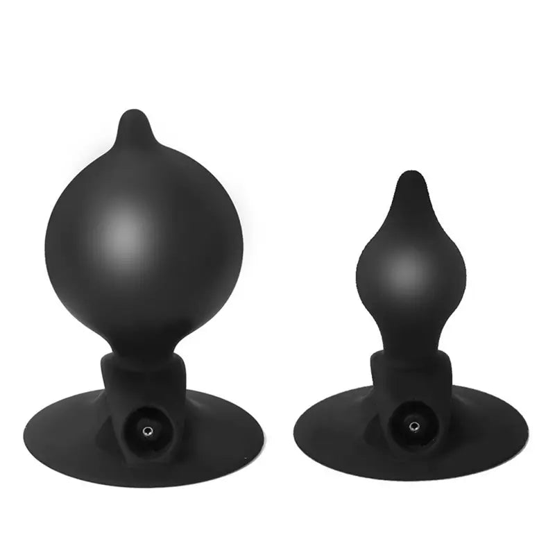 Silicone Inflatable Butt Plug With Suction Cup Adult Toy For Women Men