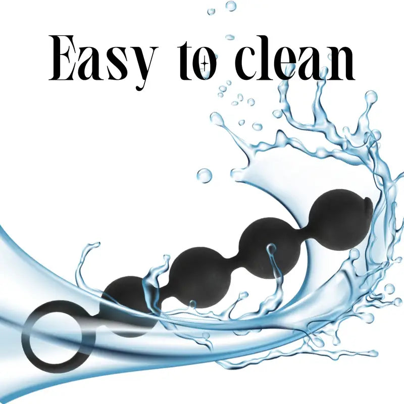 4 Beads Silicone Anal Plug With Pull Tab Anal Beads Anal Expander