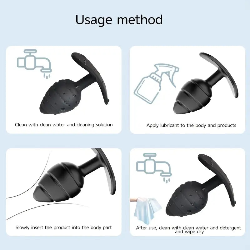 Silicone Anal Bead Plug Flared Base Prostate Toy For Men Couples Adults