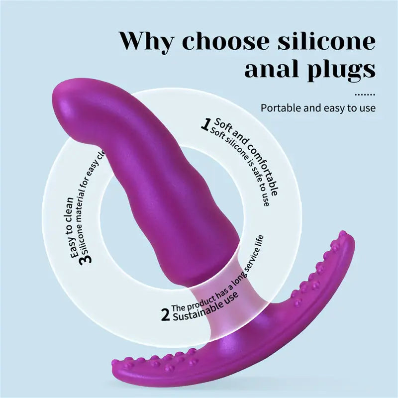 Wearable Flared Safe Silicone Trainer Waterproof Eroctic Butt Plug For Men