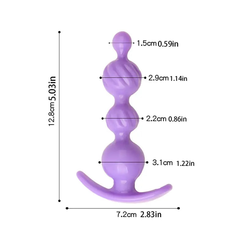 Plastic Butt Plug Anal Trainer G-spot Prostate Stimulators With Pull Handles