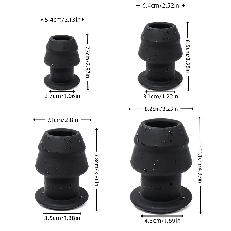 Silicone Hollow Anal Dilator Enema Butt Plug Hollow Prostate Massage Dilator