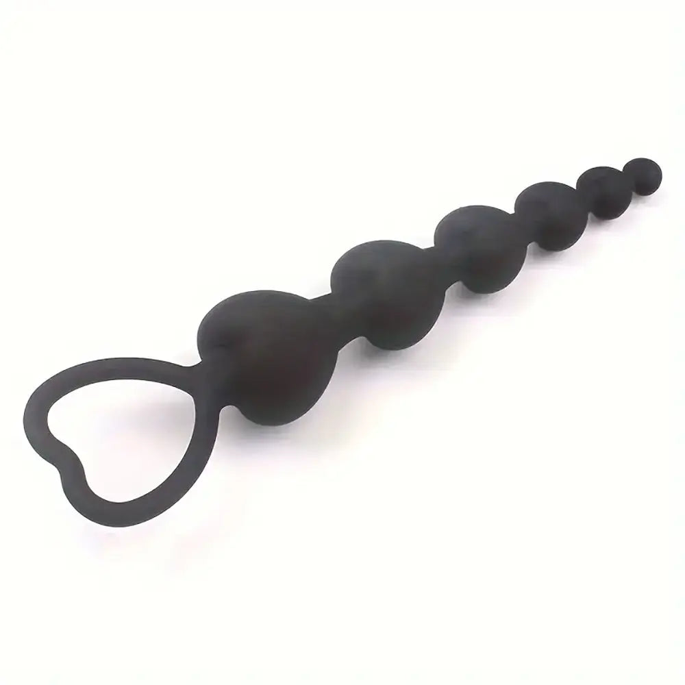 Mini Heart Shaped Anal Plug Vaginal Pull Beads Silicone Soft Butt Plug