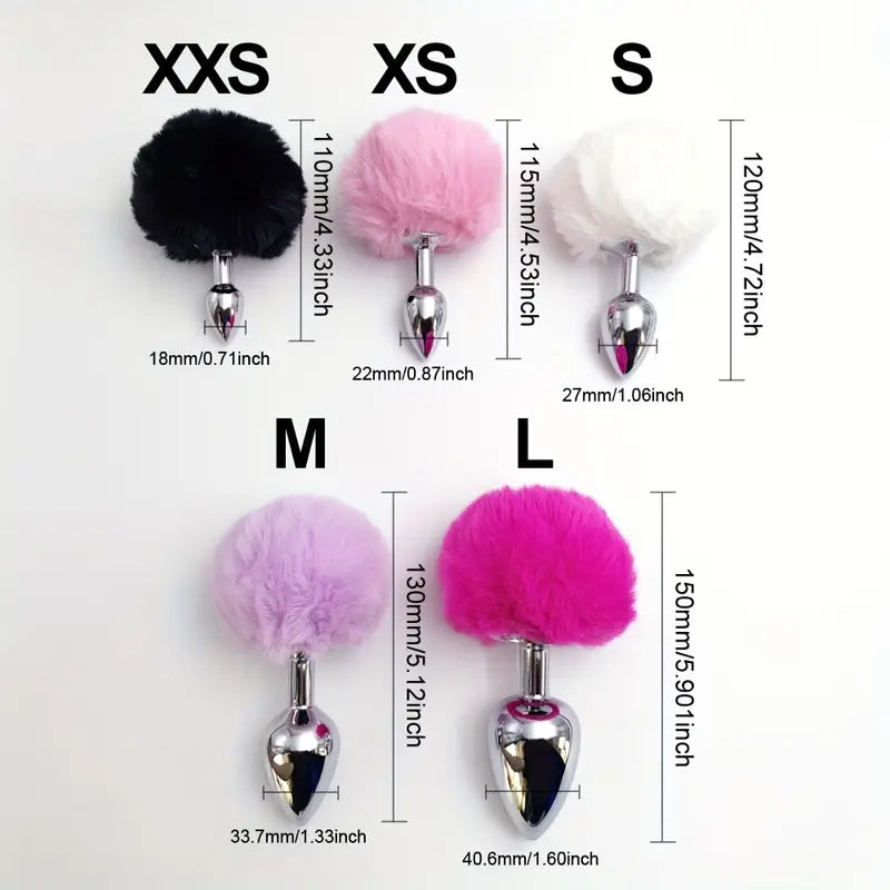 BDSM Rabbit Tail Butt Plug Animals Role-playing Sex Games Animal Tail