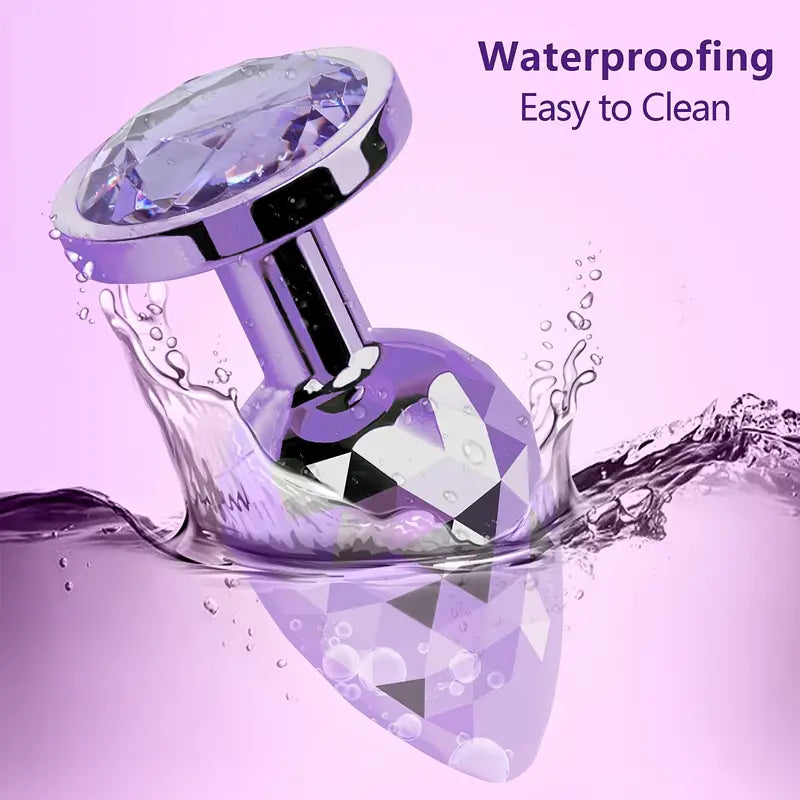 Luxury Geometric Diamond Design Reusable Durable Metal Anal Plug
