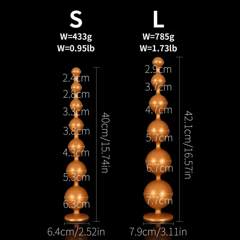 Silicone Bead Anal Plug Long Butt Plug For Dilation Big Ball Beads For Adults