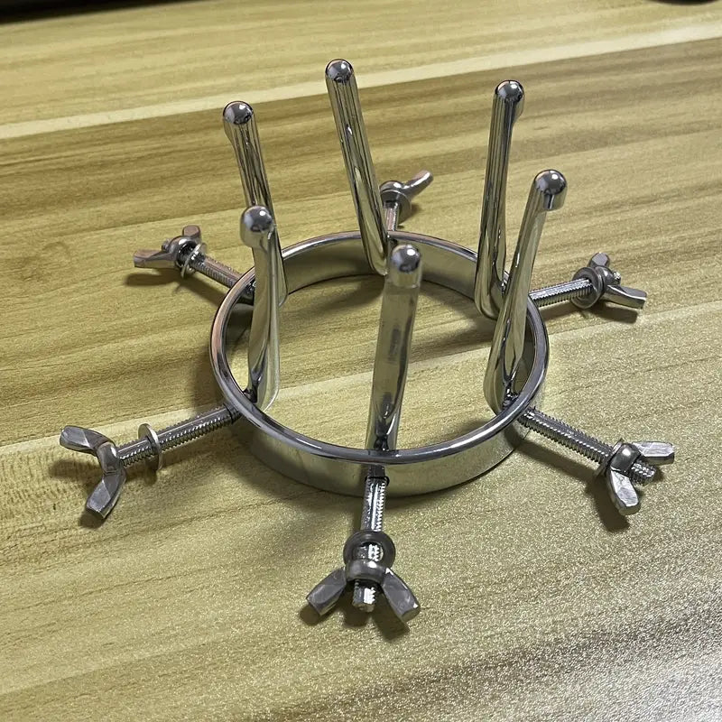 Stainless Steel Anal Dilator With Golden Plug Anal Dilator For Men