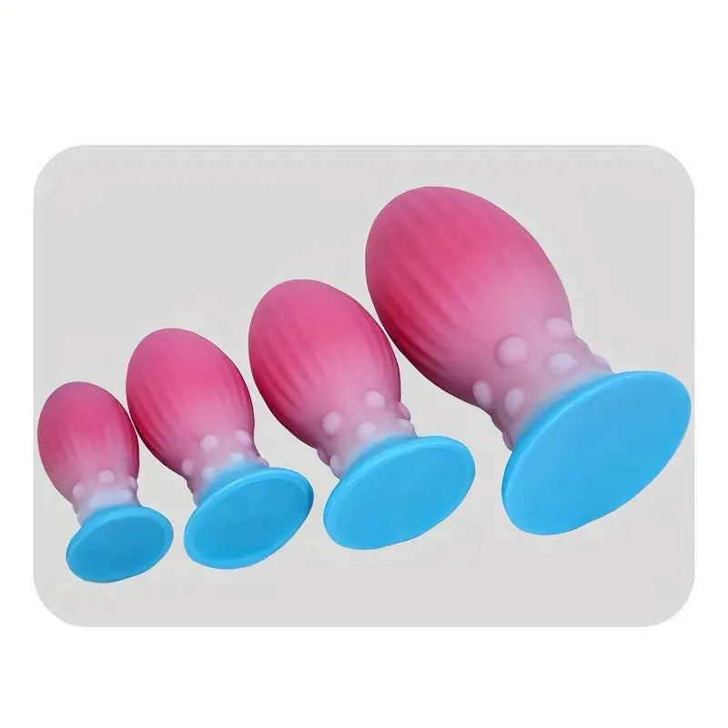 Bright Color Unisex Soft Silicone Anal Plug Toy Anus Dilator Massager