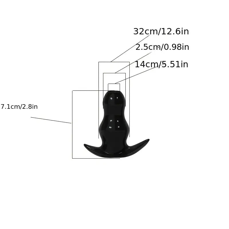 TPE Butt Plug Hollow Anal Dilators With Anchor Base Enema Toys