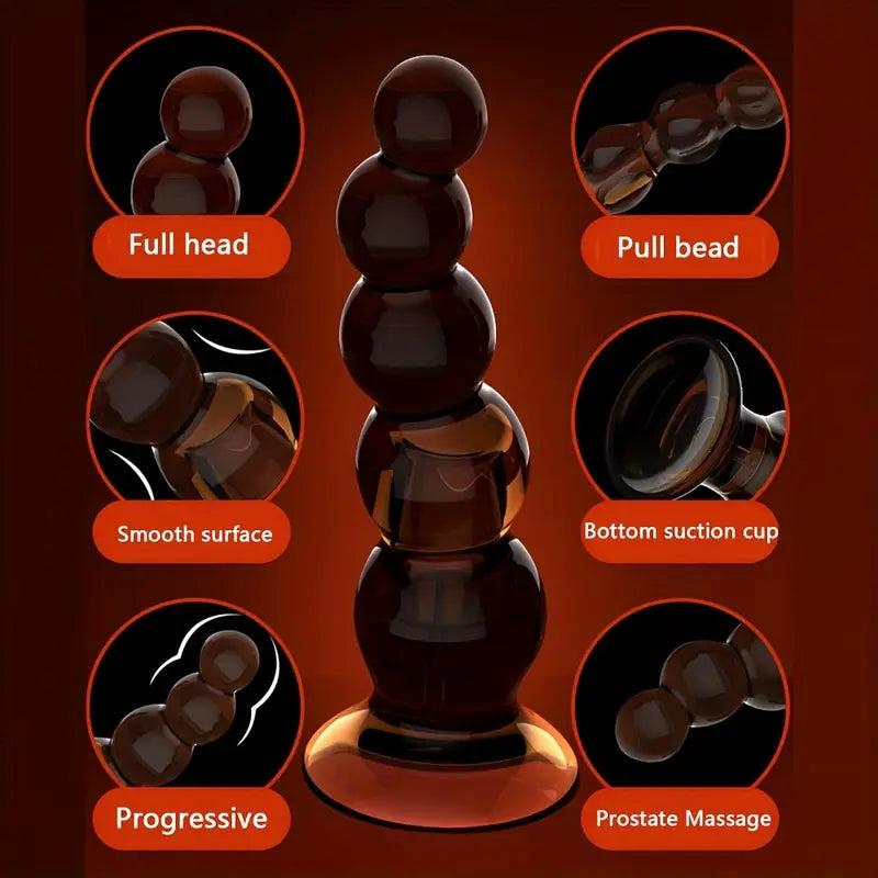 Twisted Anal Plug With Anal Beads For Women Men Couples Sex Stimulate