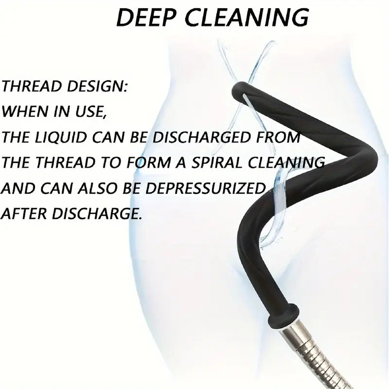 4-Hole Silicone Enema Syringe Anal Shower Cleaning Head Douche Nozzle