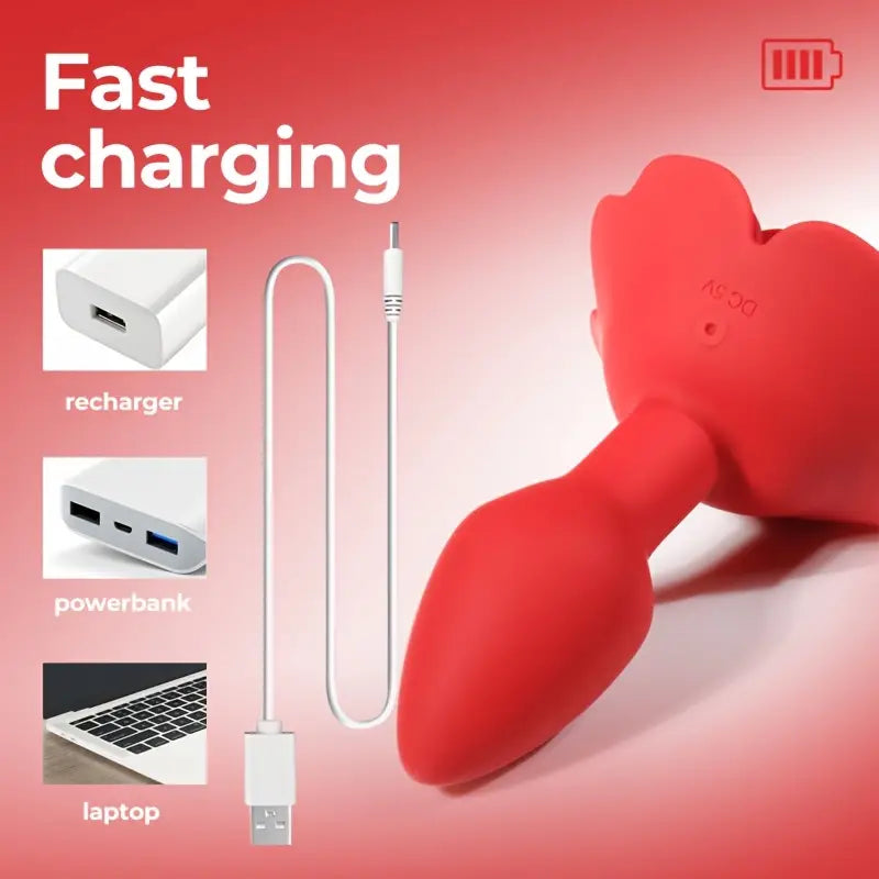 Rose Fairy Twisted Anal Stopper Wireless Vibration Prostate Massager