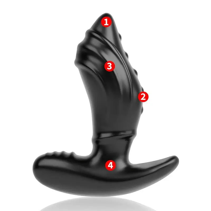 Mute Male Anal Prostate Massager Shark Anal Plug Sex Pleasure Device