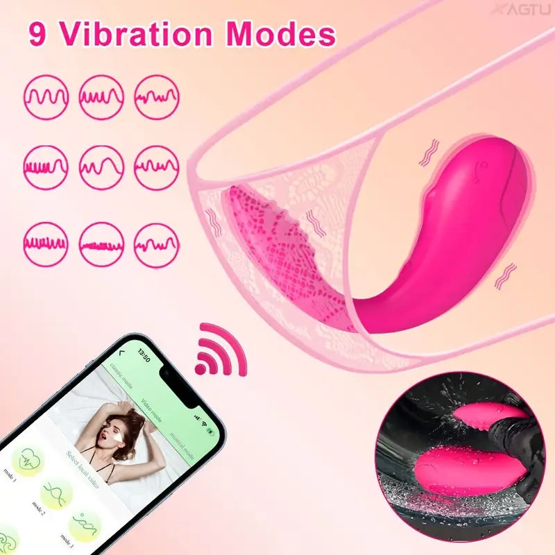 Wearable Bullet Vibrator Dual Motors Panty Vagina Stimulator Butt Plug Dildo