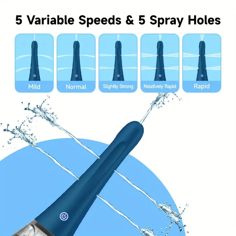 Electric Irrigator Cleaner 5 Speed Silicone Enema 5-hole Packaged Nozzle