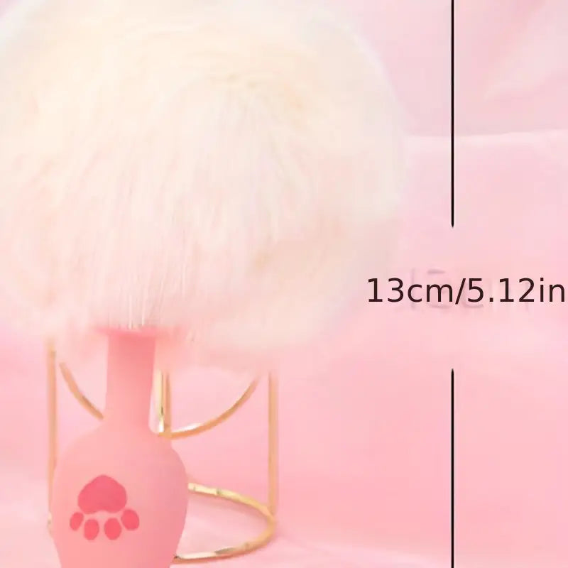 Cute Sexy Plush Pussy Tail Anal Plug Silicone Cat Paw Fox Tail Animal Tail