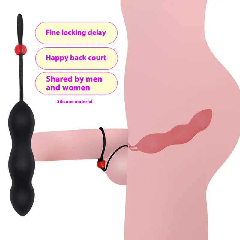 Unique Shaped Silicone Butt Plug BDSM Games Flirting With Cock Ring