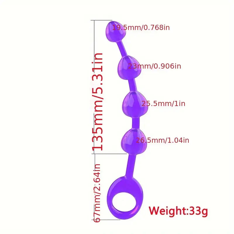 G-spot Crystal Four Pull Beads Anal Plug For Men Stimulating Anal Plug