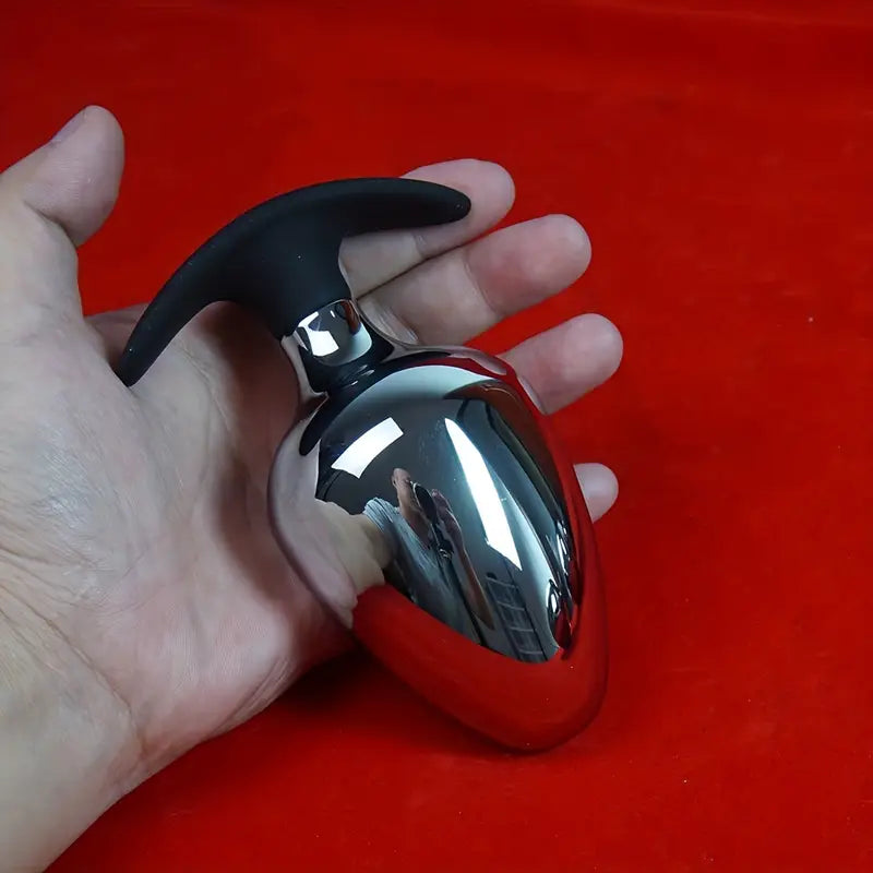 Metal Ass Butt Plug With Anchor Base Heavy Duty Huge Anal Sex Toy