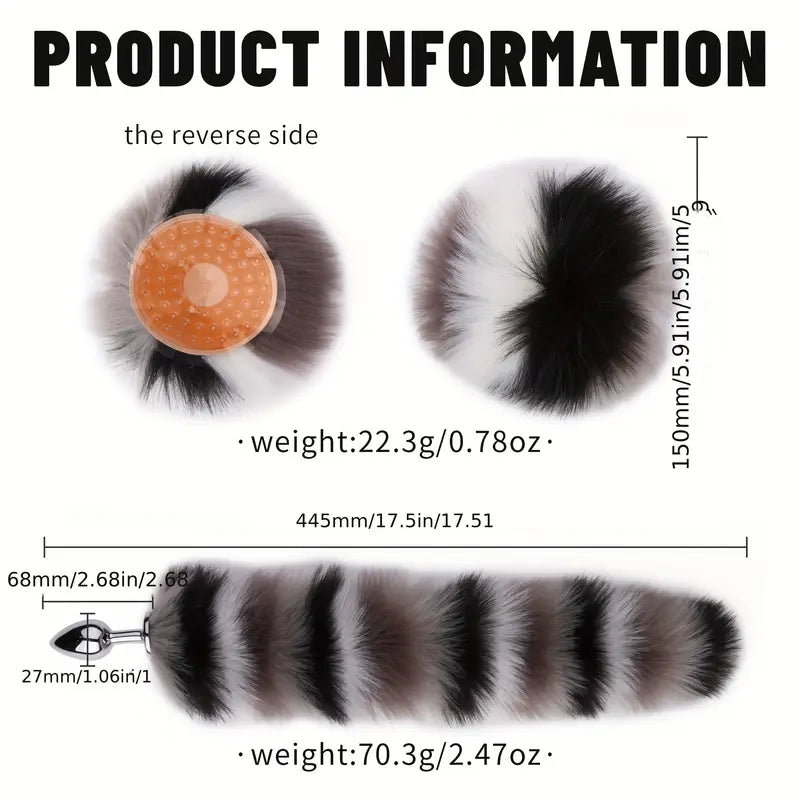 4pcs Butt Plug Anal Plug Set Fox Tail Anal Plug Cat Ears Headband Collar