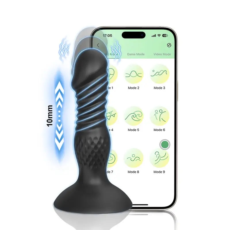 Wireless Extendable Butt Plug Rechargeable App Function Vibrating Anal Plug