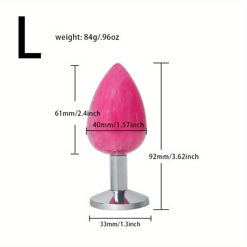 Colorful Water Diamond Metal Anal Plug For Couples For Foreplay Intimacy