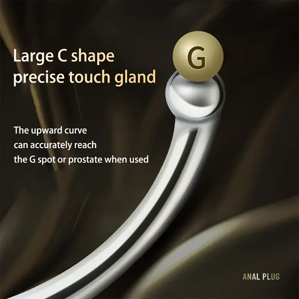 Double Ended Stainless Steel Anal Plug G Spot Prostate Massage Stick