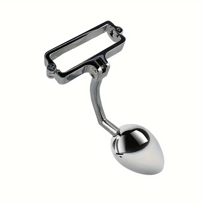 SM Metal Butt Plug Adult Sex Toy For Male Use With Cock Ring For Use