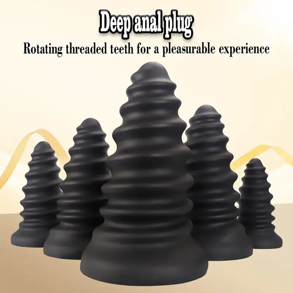 PVC Threaded Screw Anal Plug Large Novelty Fun Backdoor Anus Plug