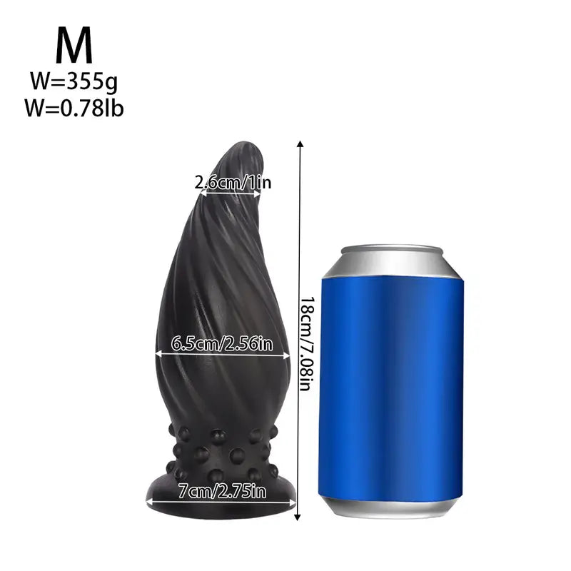 New Apricot-Colored Special Spiral Cone Anal Plug Novel Anal Toy