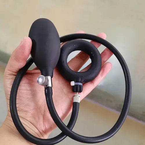 Unisex Anal Plug With Inflation Controller Inflatable Flirting Adult Toy