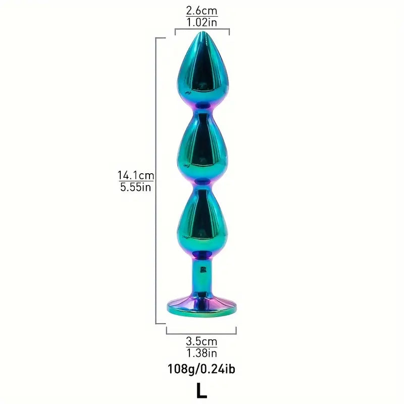 Universal Metallic Anus Plug 7 Color Smooth Suction Adult Sex Toy