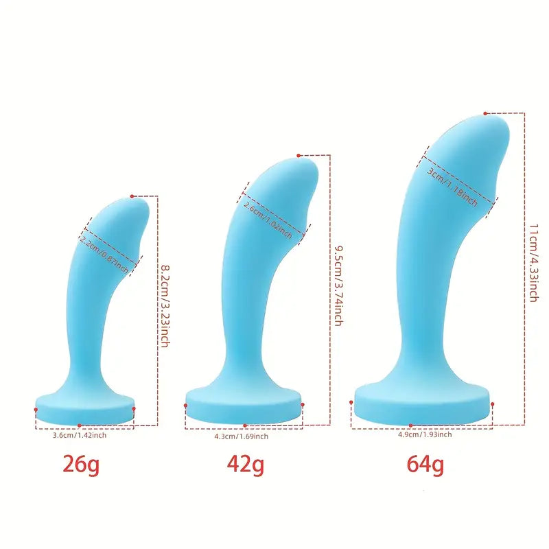 Silicone Anal Dildo Trainer Tool With Diamond Prostate Butt Plug Toy