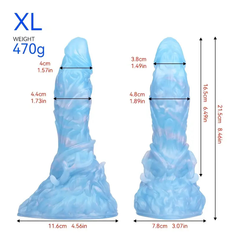 4.8in 5.98in 7.32in 8.46in Monster Anal Plug Silicone Dildo With Suction Cup