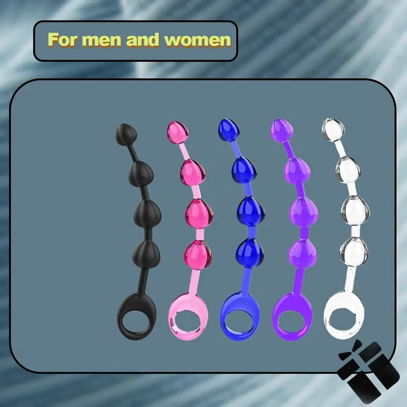 G-spot Crystal Four Pull Beads Anal Plug For Men Stimulating Anal Plug