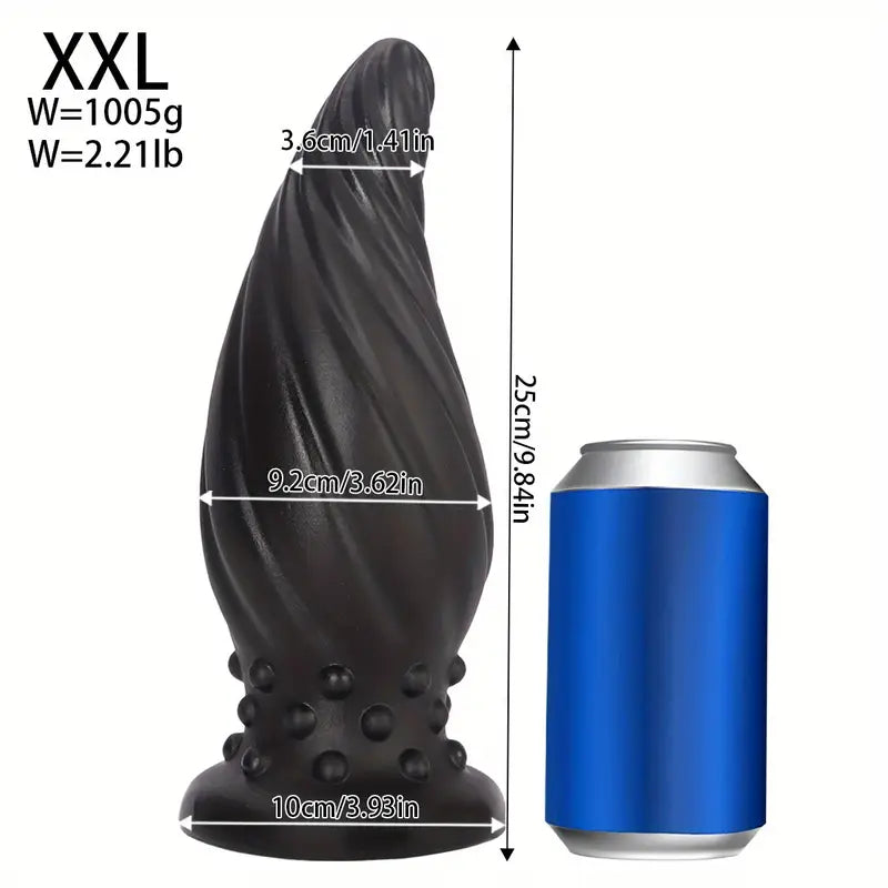 New Apricot-Colored Special Spiral Cone Anal Plug Novel Anal Toy