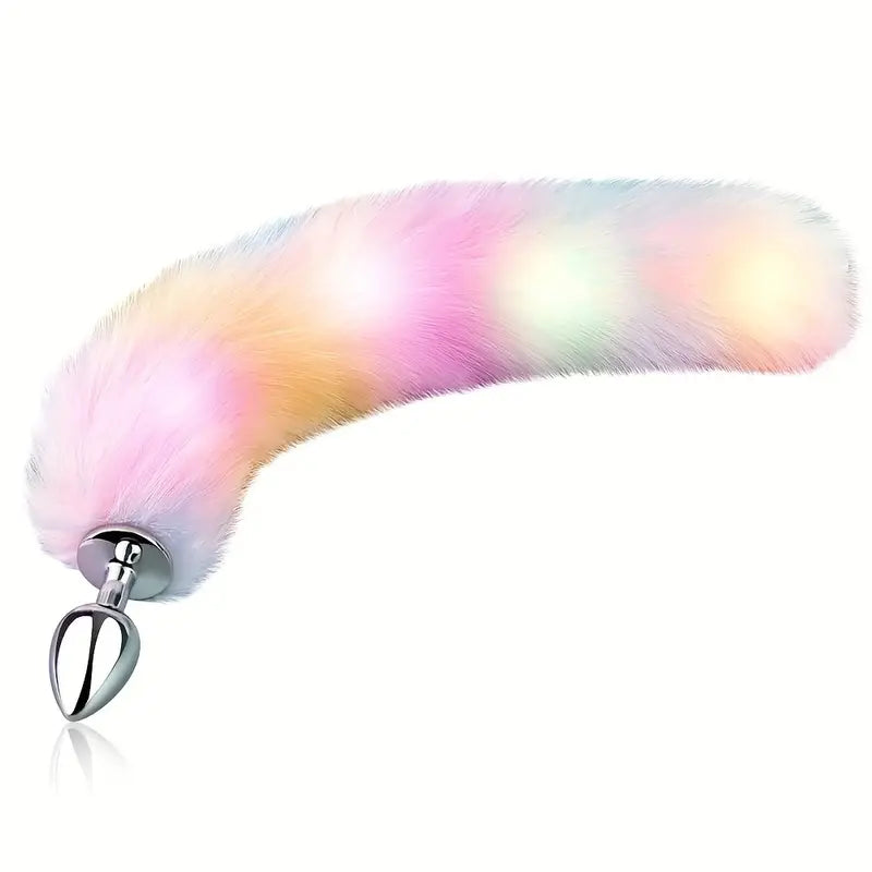 Variational Changeable Lighting Long Fox Tail Cosplay Fox Tail Anal Plug