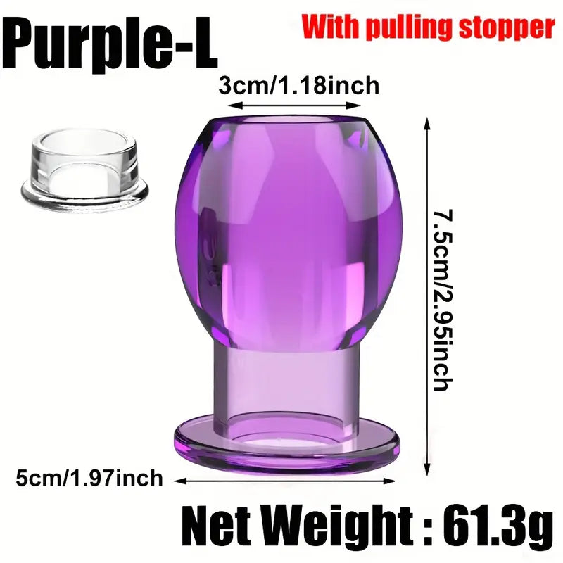 Hollow Anal Plug With Butt Stopper For Women Men Anal Butt Plug