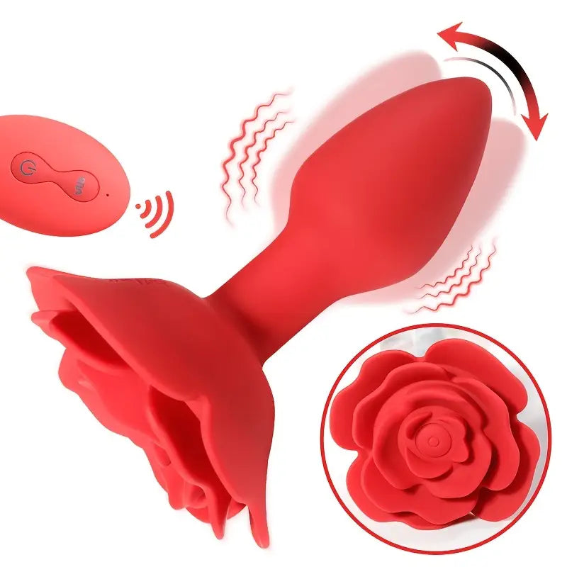 Rose Fairy Twisted Anal Stopper Wireless Vibration Prostate Massager