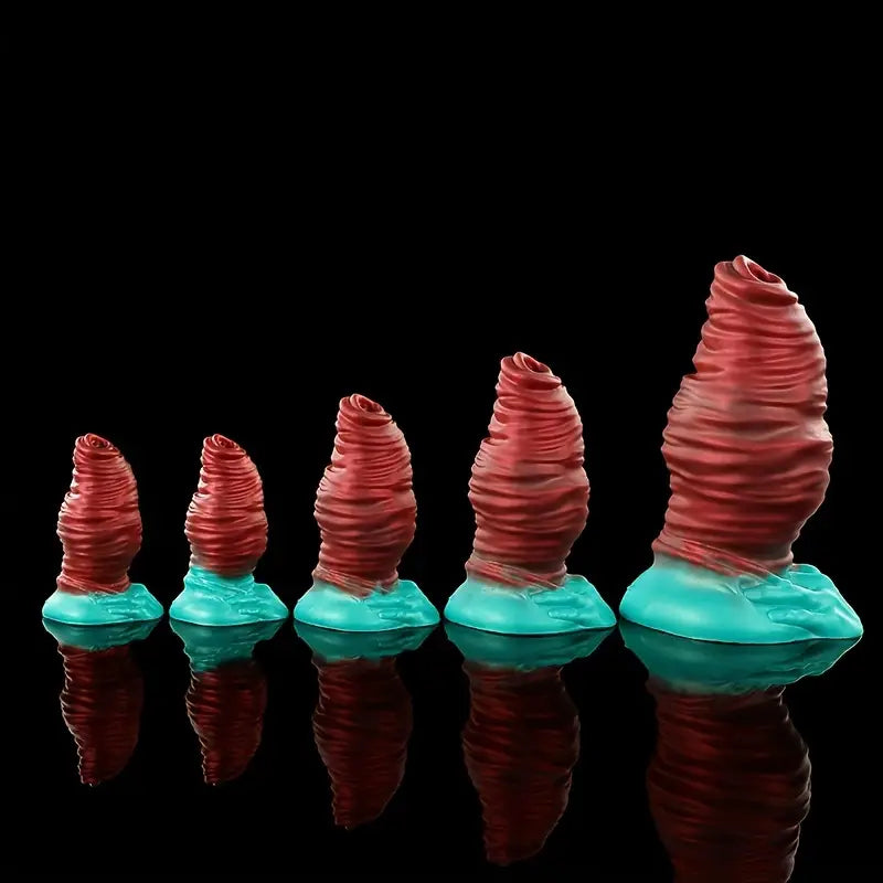 4.13in 5.31in 6.29in 8.46in Silicone Stimulating Anal Plug Dildo Massage Toy