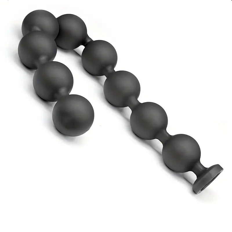 9 Balls Liquid Silicone Anal Beads Soft Butt Plug Colon/Prostate Massage