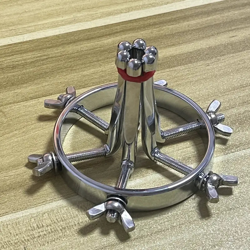 Stainless Steel Anal Dilator With Golden Plug Anal Dilator For Men