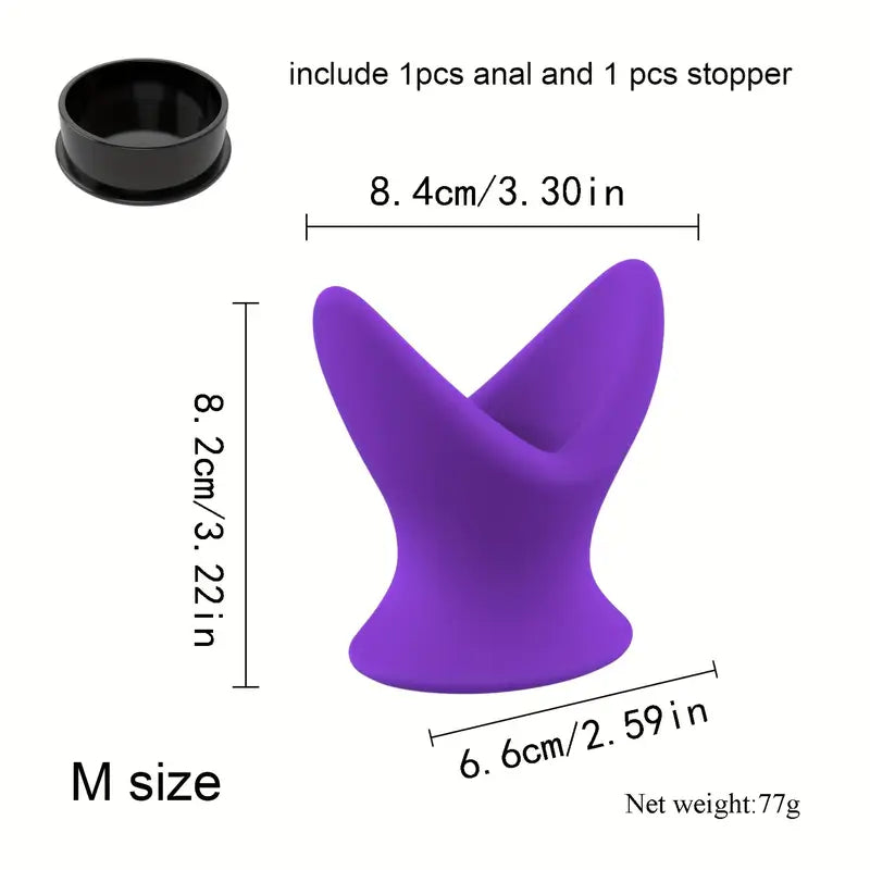 Silicone Hollow Anal Butt Plug Enema Cleaner Expansion Anal Dilator