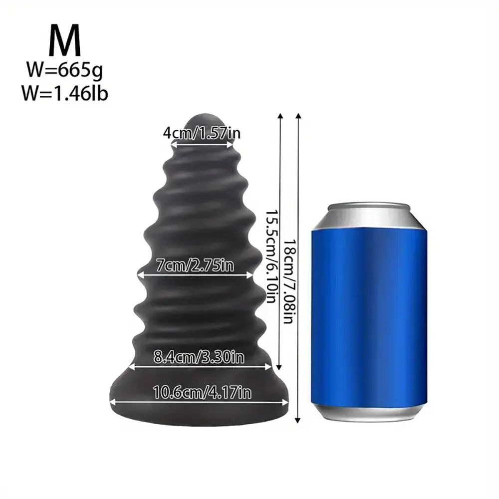 PVC Threaded Screw Anal Plug Large Novelty Fun Backdoor Anus Plug