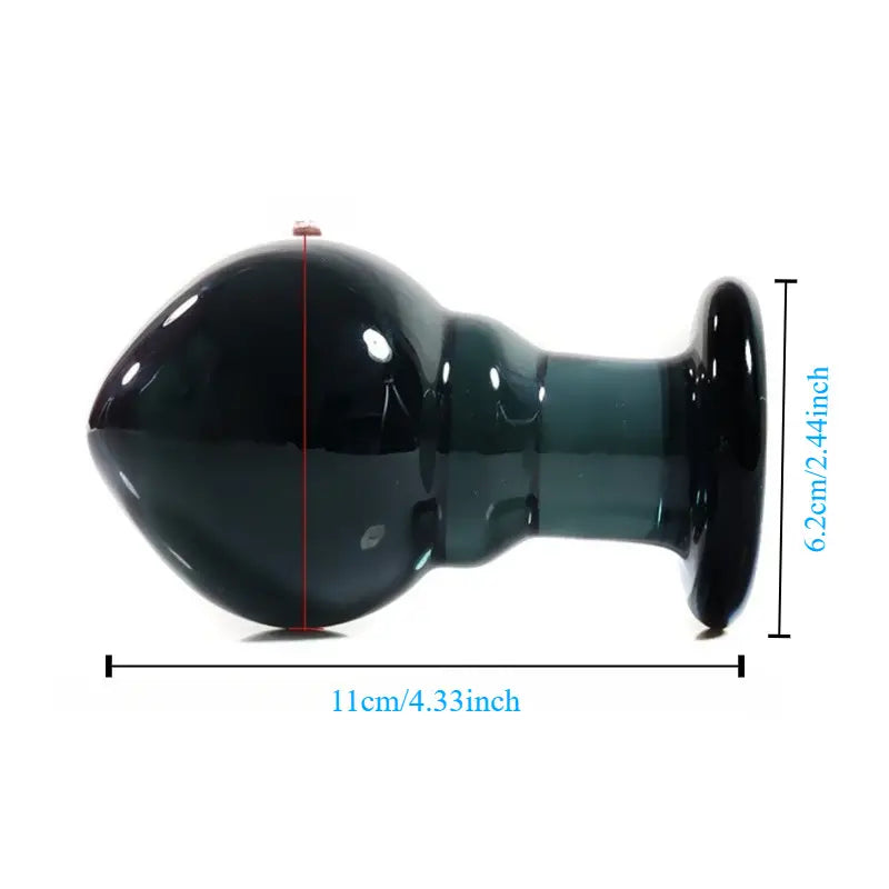 Peach-Shaped Glass Butt Plug For Couples Anal Sex Toy For Adults