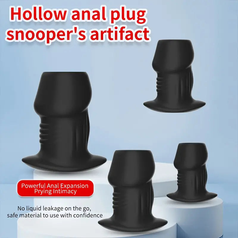 Adult Silicone Hollow Anus Plug Set Waterproof Suitable For Both Men