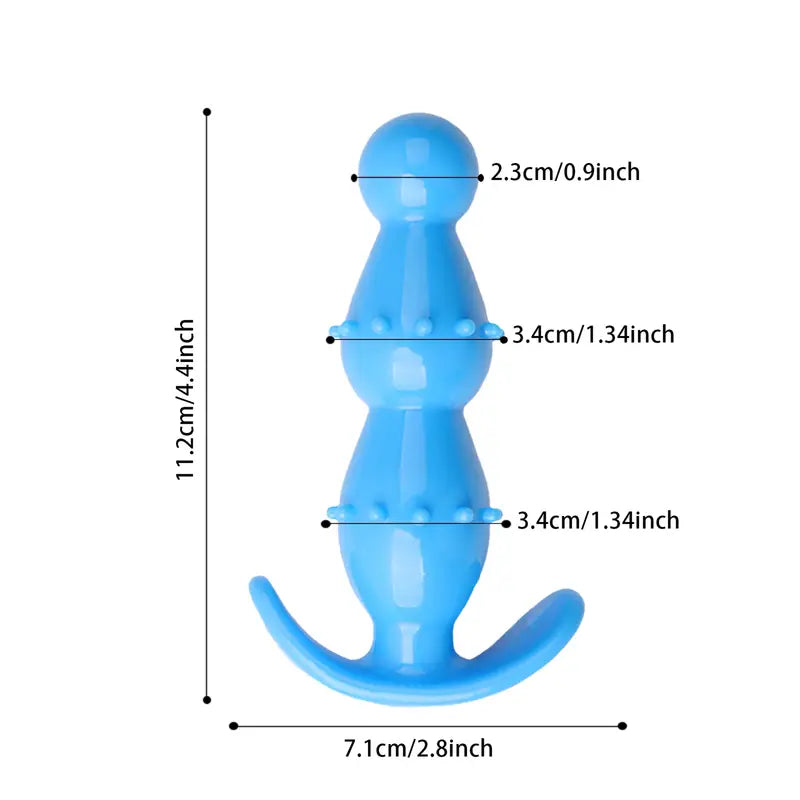 Pink Anal Plug Pull Handle Ergonomic 3-Ball Design For Prostate Massage